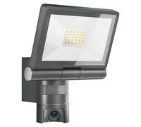 Steinel Projecteur LED extérieur XLED CAM2 SC, caméra de surveillance 2K, Wi-Fi 6 double bande, détecteur de mouvement, interphone, 2310 lm, aluminium