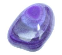 Steinfixx® - Agate violette I Pierre roulée I Pierre précieuse I Lithothérapie I Pierre porte-bonheur I Chakra racine (2 pièces)