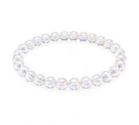 Steinfixx Angel Aura Bracelet de perles - Qualité AAA - Véritable cristal de roche - Perles de pierre précieuse de 4 mm ou 6 mm - Bracelet de 18 cm pour homme et femme