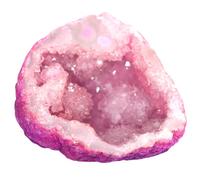 Steinfixx Géode de quartz noble | teint | demi-géode I géode porte-bonheur I accroche-regard unique I Jardin féerique (rose)