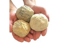Steinfixx Kit de géodes de taille baseball I 3 grandes géodes I 7-8 cm chacune et 900-1000 g au total à briser soi-même - Avec instructions et explication (français non garanti)