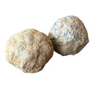 Steinfixx Lot de géodes de taille orange I 2 très grandes géodes I 8-9 cm chacune et 800-1000 g au total à briser soi-même - Avec instructions et explication (français non garanti)