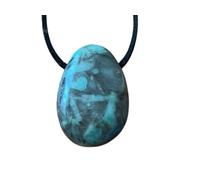 Steinfixx Pendentif émeraude goutte verte - Chaîne en pierres précieuses | Bracelet de 80 cm