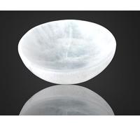 Steinfixx® Plateau de chargement en cristal de sélénite véritable - Modèle lourd - Environ 300 g - Diamètre : 10 cm - Pour recharger vos pierres précieuses - Décoration - Maison de campagne