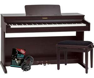 Steinmayer DP-321 RW Piano Numérique - 88 touches avec mécanique à marteaux - Ebony/Ivory Touch - Bluetooth Audio/MIDI - Set incluant banc de piano, casque et méthode - Bois de Rose