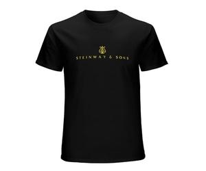 Steinway Sons Logo Short Sleeve Tee T-Shirt Black L