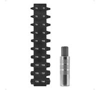 Steinwhale 20mm Ultra-Short Double-Ended Screwdriver Bit Set, Micro Stubby Power Bits with Custom 40mm Magnetic Bit Holder, Premium S2 Steel 1/4" Hex Shank for Tight Spaces & EDC (Torx)