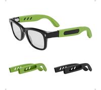 Steinwhale Eyeglass Ear Grip Compatible with Ray-Ban Meta Smart Glasses, Anti-Slip Silicone Ear Hooks & Glasses Grips for Secure Fit, Soft Temple Tips - 2 Pairs (Black + Green)