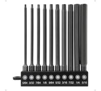 Steinwhale Impact Rated Screwdriver Bit Set, 3" & 4" Extended Long Magnetic Power Bits, Premium S2 Steel, Shock-Absorbing Design, 1/4" Hex Shank for Power Drill & Impact Driver (4 Inch SAE Hex)