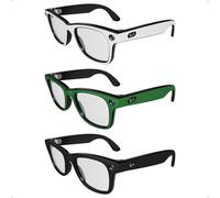 Steinwhale PC Frame Protector Sticker Compatible with Ray-Ban Meta Wayfarer (RW4006/RW4012), 6-Pack Anti-Scratch Skin Cover Accessories (2 Black/2 White/2 Green) - Size M (Standard, 50-22)