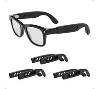 Steinwhale Silicone Eyeglass Ear Grip Compatible with Ray-Ban Meta Smart Glasses, Anti-Slip Ear Hooks & Glasses Grips for Secure Fit, Soft Temple Tips - 3 Pairs (Black)