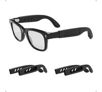 Steinwhale Silicone Eyeglass Ear Grip Compatible with Ray-Ban Meta Smart Glasses, Anti-Slip Ear Hooks & Glasses Grips for Secure Fit, Soft Temple Tips - 2 Pairs (Black)