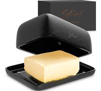 STEINZEIT Design Beurrier Céramique pour Beurres Standard (250g) - Boîte au Design Unique - Compatible Lave-vaisselle - pour Frigo