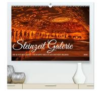 Steinzeit Galerie (hochwertiger Premium Wandkalender 2026 DIN A2 quer), Kunstdruck in Hochglanz: Inspiriert von den Höhlen von Lascaux - die Kunst alter Kulturen