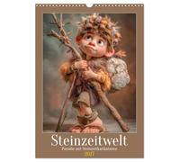 Steinzeitwelt - Parodie mit Steinzeitkarikaturen (Wandkalender 2027 DIN A3 hoch), CALVENDO Monatskalender: Steinzeitcharaktere liebevoll gestaltet