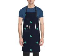 STejar Joli tablier en tissu Oxford imperméable avec attache réglable, parfait pour la cuisine et la peinture, cadeau pour homme et femme, cadeau pour adulte, noir, taille unique