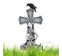 Stèles d'halloween - Monuments Funéraires Décor Cimetière - Pierres Tombales Effrayantes Accessoires pour Artisanat Panneaux Extérieur Jardin Cour Pelouse Fête Cimetière