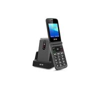 Stella 2 - téléphone portable senior à clapet avec grosses touches, bouton sos, facile à utiliser, 3 mémoires directes, base de chargement - noir