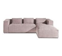 Canape angle fixe LISA DESIGN 4 places en polyester rose 262 x 262 x 67 cm Rose G