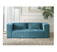 Canape angle fixe LISA DESIGN 2 places en polyester bleu 196 x 196 x 67 cm Bleu canard G