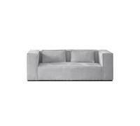 Canape angle fixe LISA DESIGN 2 places en polyester gris 196 x 196 x 67 cm