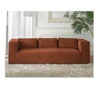 Stella - canapé fixe 3 places - en velours côtelé - style contemporain - Terracotta