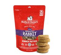 Stella & Chewy's Galettes de Nourriture Crue lyophilisée - Recette Absolument Lapin - Nourriture Riche en protéines sans céréales pour Chiots et Chiens - Parfait pour Les mangeurs Difficiles - 414 g
