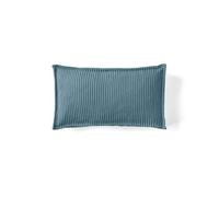 Stella - coussin - en velours côtelé - 32x57 cm - Bleu canard Bleu canard G
