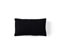 Stella - coussin - en velours côtelé grosses côtes - 32x57 cm - Noir Noir