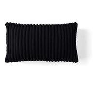 Stella - coussin - en velours côtelé grosses côtes - 32x57 cm - Noir