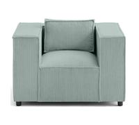 Stella - fauteuil en velours côtelé - Bleu Bleu