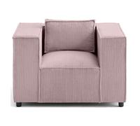 Stella - fauteuil en velours côtelé - Rose Rose