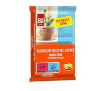 STELLA First Price Lot de 80 lingettes humides pour fenêtres et miroirs/Maison/Cuisine/Toilettes/très absorbantes/Fait Brillance, dépoussiérant/Rayures/Parfum Citron/Blanc