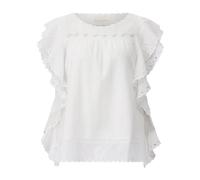 Stella Forest, Femme, Blouses et Chemises, Blanc, Taille: 44 FR Chemisier sans manches brodé