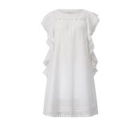 Stella Forest, Femme, Robes, Blanc, Taille: 42 FR Ruffled Broderie Midi Dress