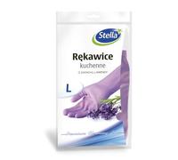 Stella Gants de cuisine en caoutchouc 1 pièce/1 paire/Taille L - Parfum lavande/Gants de nettoyage en caoutchouc/Gants de nettoyage/Gants de cuisine imperméables/Lavande