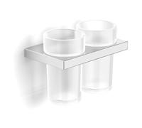 Stella Kobe set de tasses en verre avec poignées blanc-chrome 05.412