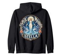 Stella Maris Notre-Dame étoile de la mer Marie Latine catholique Sweat à Capuche