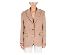 Stella McCartney - Blazer Oversize à 2 Boutons - Femme - Vestes - Beige - Taille: 36 FR