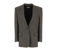 Stella McCartney - Blazer Oversize en Laine Brodé - Femme - Vestes - Gris - Taille: 38 FR