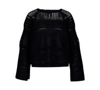 Stella McCartney - Blouse Noire en Crochet avec Dos Ouvert - Femme - Pulls - Noir - Taille: 40 FR