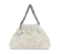 Stella McCartney - Falabella Mini Sac Seau à Cordon Orné de Sequins - Femme - Sacs - Blanc - Taille: ONE Size