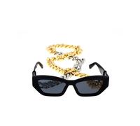 Stella McCartney, Femme, Accessoires, Noir, Taille: 54 MM Lunettes de soleil œil-de-chat épaisses avec clous dorés