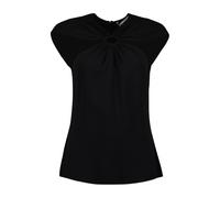 Stella McCartney, Femme, Blouses et Chemises, Noir, Taille: 36 FR Chemisier en viscose à manches courtes et col en V