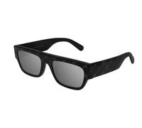 Stella McCartney Femme SC0210S 001 Lunettes de soleil outlet Acétate Noir Argent Carré Normale Miroir
