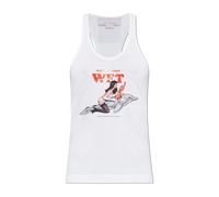 Stella McCartney - Jeff Koons Doggy Style Tank - Femme - Tops - Blanc - Taille: 40 FR