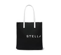Stella McCartney - Sac Cabas à Charm Lune et Imprimé Logo Canvas - Femme - Sacs - Noir - Taille: ONE Size