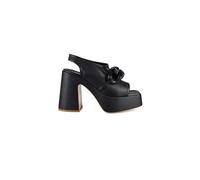 Stella McCartney - Skyla Wedge Sandal - Femme - Chaussures - Noir - Taille: 40 EU
