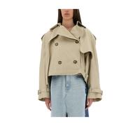 Stella McCartney - Trench-coat court - Femme - Manteaux - Beige - Taille: 34 FR