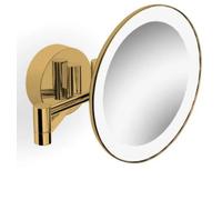 Stella miroir cosmétique 20x20 cm arrondi avec éclairage doré 22.00230-G